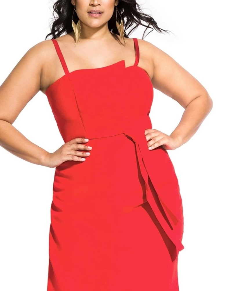 Red city 2025 chic dress